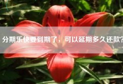 分期乐快要到期了，可以延期多久还款？