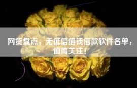 网贷盘点，无征信借钱借款软件名单，值得关注！