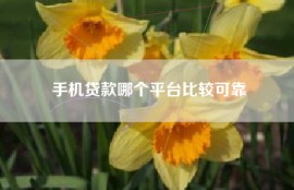 手机贷款哪个平台比较可靠