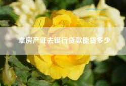 拿房产证去银行贷款能贷多少
