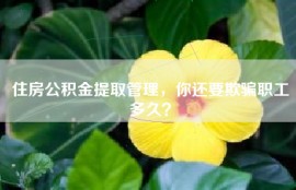住房公积金提取管理，你还要欺骗职工多久？