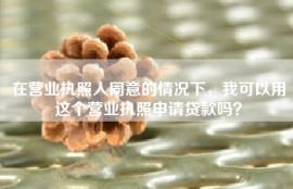 在营业执照人同意的情况下，我可以用这个营业执照申请贷款吗？