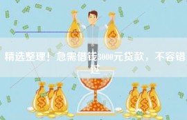 精选整理！急需借钱3000元贷款，不容错过