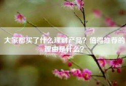 大家都买了什么理财产品？值得推荐的理由是什么？