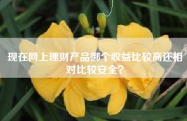 现在网上理财产品哪个收益比较高还相对比较安全？