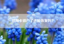 信用卡销户了还能恢复吗？