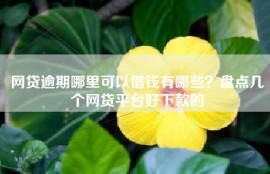 网贷逾期哪里可以借钱有哪些？盘点几个网贷平台好下款的