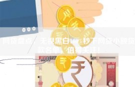 网贷盘点，无视黑白100%秒下网贷小额贷款名单，值得关注！