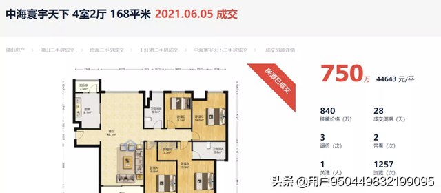 二手房开始跌了，降价90万成交
