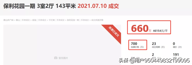 二手房开始跌了，降价90万成交