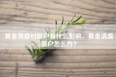 基金清盘对散户有什么影响，基金清盘散户怎么办？