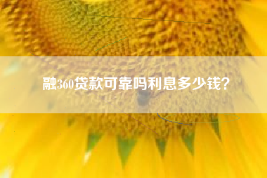融360贷款可靠吗利息多少钱？