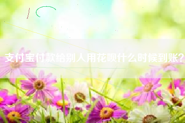 支付宝付款给别人用花呗什么时候到账？