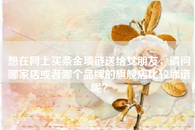 想在网上买条金项链送给女朋友，请问哪家店或者哪个品牌的旗舰店比较靠谱呢？