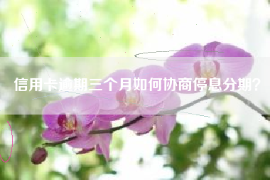 信用卡逾期三个月如何协商停息分期？