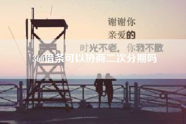360借条可以协商二次分期吗