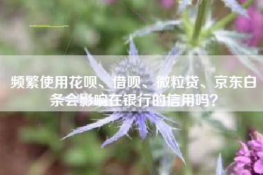 频繁使用花呗、借呗、微粒贷、京东白条会影响在银行的信用吗？