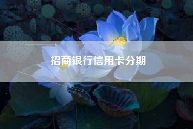 招商银行信用卡分期