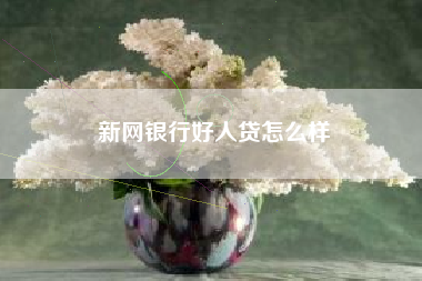 新网银行好人贷怎么样