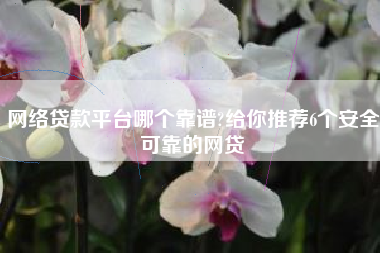 网络贷款平台哪个靠谱?给你推荐6个安全可靠的网贷