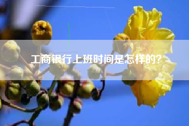 工商银行上班时间是怎样的？