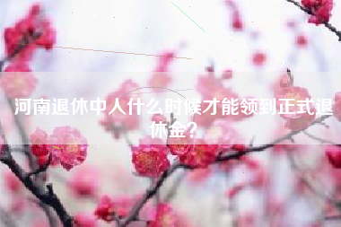 河南退休中人什么时候才能领到正式退休金？