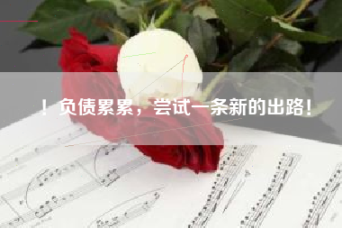 ！负债累累，尝试一条新的出路！