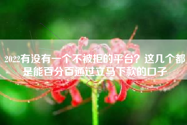 2022有没有一个不被拒的平台？这几个都是能百分百通过立马下款的口子