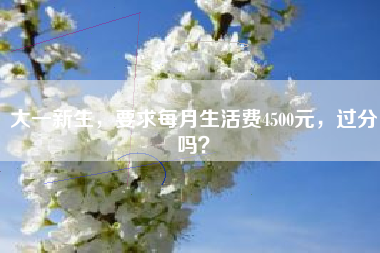 大一新生，要求每月生活费4500元，过分吗？