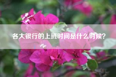 各大银行的上班时间是什么时候？