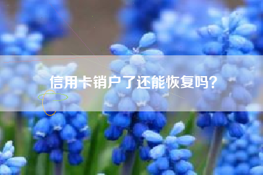 信用卡销户了还能恢复吗？