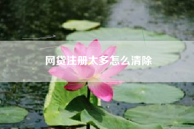 网贷注册太多怎么清除