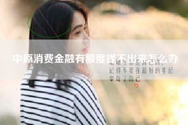 中原消费金融有额度提不出来怎么办