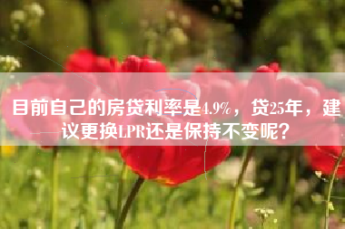 目前自己的房贷利率是4.9%，贷25年，建议更换LPR还是保持不变呢？
