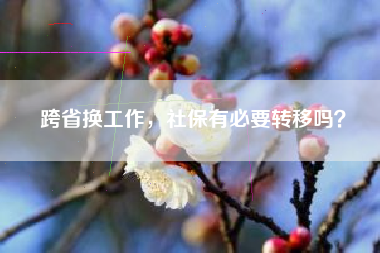 跨省换工作，社保有必要转移吗？