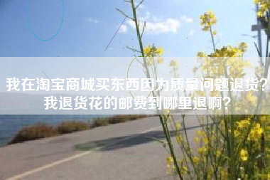 我在淘宝商城买东西因为质量问题退货？我退货花的邮费到哪里退啊？