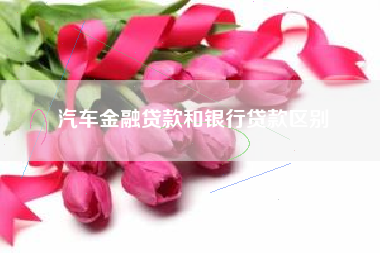 汽车金融贷款和银行贷款区别