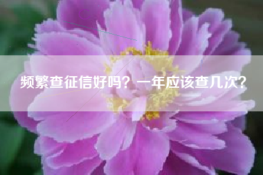 频繁查征信好吗？一年应该查几次？