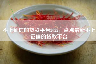 不上征信的贷款平台2022，盘点最新不上征信的贷款平台