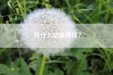 开什么店最挣钱？