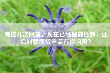 有过几次网贷，现在已经提前还清，还会对我房贷申请有影响吗？