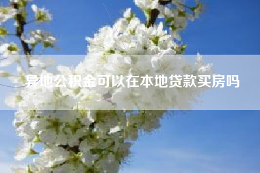 异地公积金可以在本地贷款买房吗