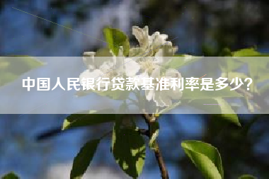 中国人民银行贷款基准利率是多少？