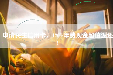 申请民生信用卡，120%年费现金超值返还!