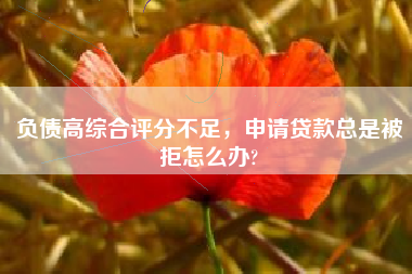 负债高综合评分不足，申请贷款总是被拒怎么办?
