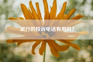 银行的投诉电话有用吗？