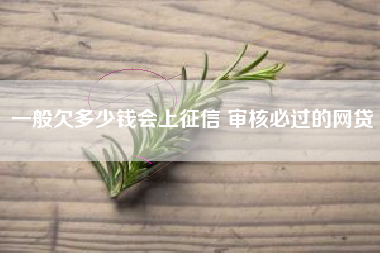 一般欠多少钱会上征信 审核必过的网贷