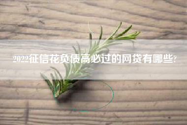 2022征信花负债高必过的网贷有哪些?