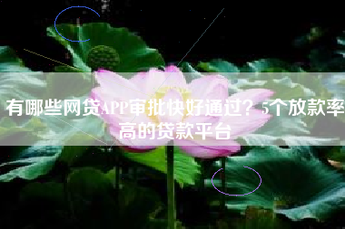 有哪些网贷APP审批快好通过？5个放款率高的贷款平台