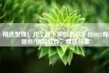 精选整理！几个好下款的借款平台2022有哪些?借款软件，精选分享
